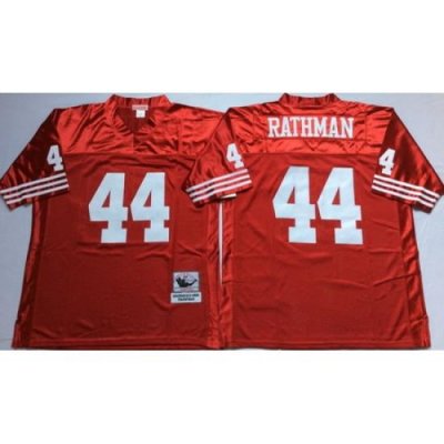 49ers 44 Tom Rathman Red Throwback Jersey