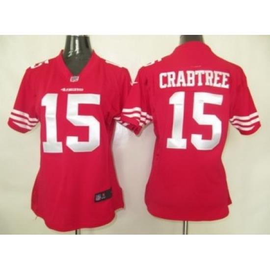 Womens Nike San Francisco 49ers 15# Crabtree Authentic Jersey