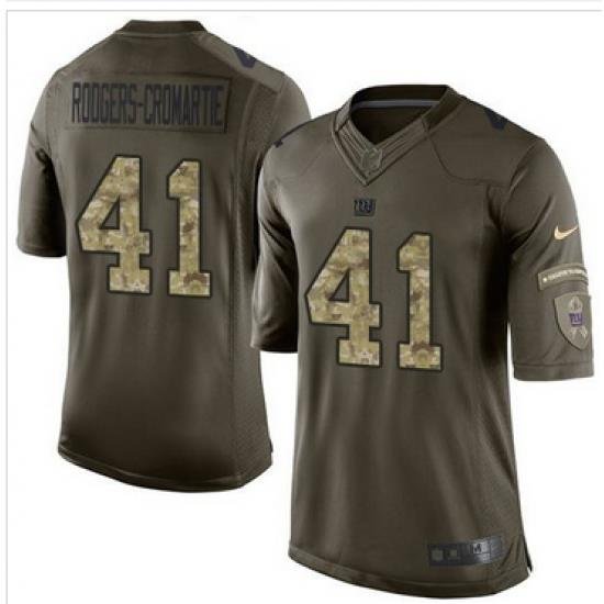 Nike New York Giants #41 Dominique Rodgers Cromartie Green Men 27s Stitched NFL Limited Salute to Service Jersey