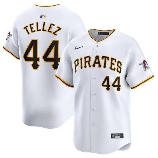 Men Pittsburgh Pirates 44 RoWdy Tellez White Home Limited Stitched Baseball Jersey