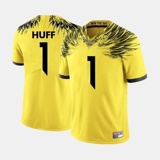 Men Oregon Ducks Josh Huff College Football Yellow Jersey