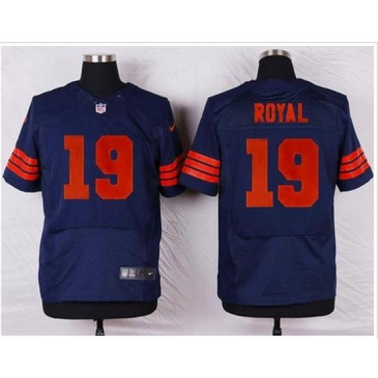 Nike Chicago Bears #19 Eddie Royal Navy Blue 1940s Throwback Men 27s Stitched NFL Elite Jersey