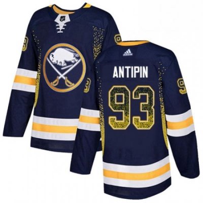 Mens Adidas Buffalo Sabres 93 Victor Antipin Authentic Navy Blue Drift Fashion NHL Jersey