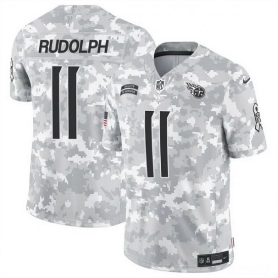 Men Tennessee Titans 11 Mason Rudolph 2024 F U S E Arctic Camo Salute To Service Limited Stitched Football Jersey