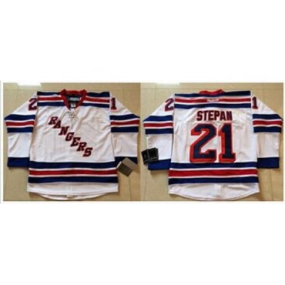 Kid New York Rangers Hockey Jerseys #21 Derek Stepan Jersey Authentic white Youth Jerseys