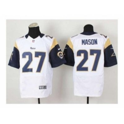 Nike St. Louis Rams 27 Tre Mason white Elite NFL Jersey