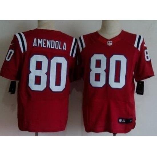 Nike NeW England Patriots 80 Danny Amendola Red Elite NFL Jersey