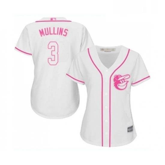 Womens Baltimore Orioles 3 Cedric Mullins Replica White Fashion Cool Base Baseball Jersey