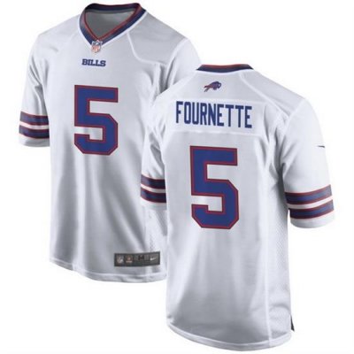 Men Buffalo Bills 5 Leonard Fournette White Stitched Football Game Jersey