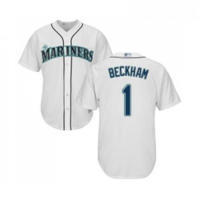 Youth Seattle Mariners 1 Tim Beckham Replica White Home Cool Base Baseball Jersey