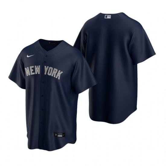 Mens Nike NeW York Yankees Blank Navy Alternate Stitched Baseball Jersey