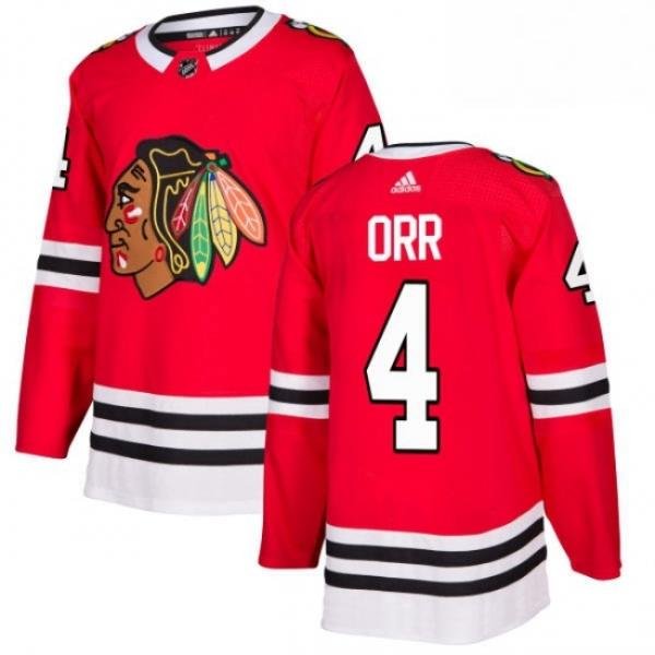 Mens Adidas Chicago Blackhawks 4 Bobby Orr Authentic Red Home NHL Jersey