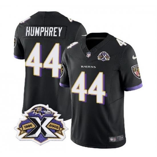 Men Baltimore Ravens 44 Marlon Humphrey Black 2023 F U S E With Patch Throwback Vapor Limited Jersey