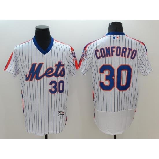 Men Nike NeW York Mets Michael Conforto 30 White Flex Base Home Stitched Baseball Jersey