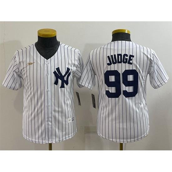 Women NeW York Yankees 99 Aaron Judge White Stitched Baseball Jersey