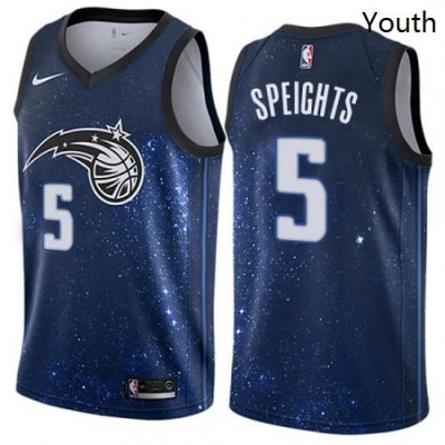 Youth Nike Orlando Magic 5 Marreese Speights Swingman Blue NBA Jersey City Edition