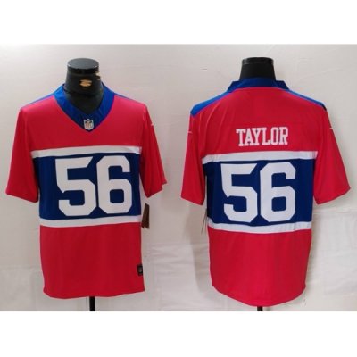 Men New York Giants 56 Lawrence Taylor Century Red Alternate Vapor F U S E  Limited Stitched Football Jersey