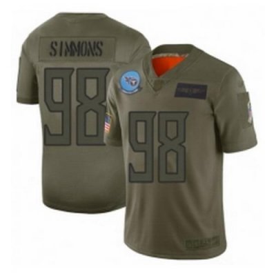 Youth Tennessee Titans 98 Jeffery Simmons Limited Camo 2019 Salute to Service Football Jersey1486