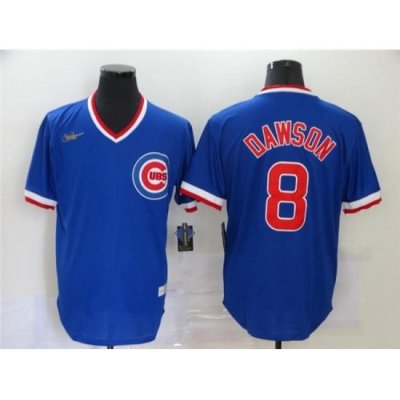 Cubs 8 Andre Dawson Royal Nike Throwback Jersey