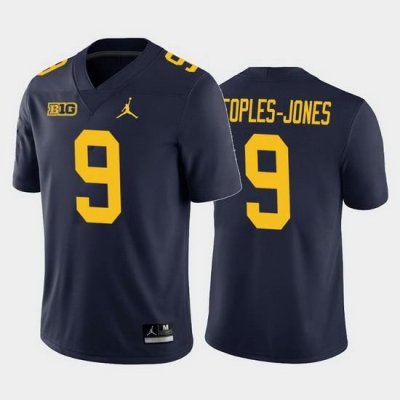 Michigan Wolverines Donovan Peoples Jones Navy Home Men'S Jersey