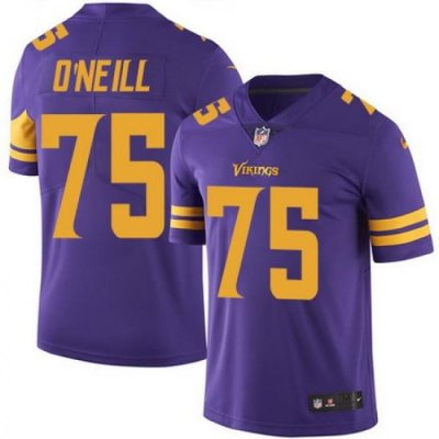 Nike Vikings #75 Brian O Neill Purple Mens Stitched NFL Limited Rush Jersey