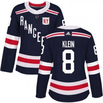 Womens Adidas New York Rangers 8 Kevin Klein Authentic Navy Blue 2018 Winter Classic NHL Jersey