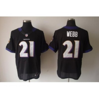 Nike Baltimore Ravens 21 Lardarius Webb Black Elite NFL Jersey