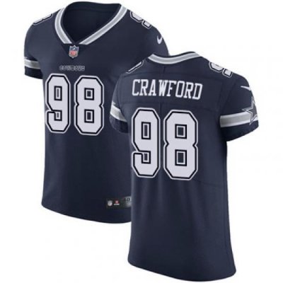 Nike Cowboys #98 Tyrone Crawford Navy Blue Team Color Mens Stitched NFL Vapor Untouchable Elite Jersey