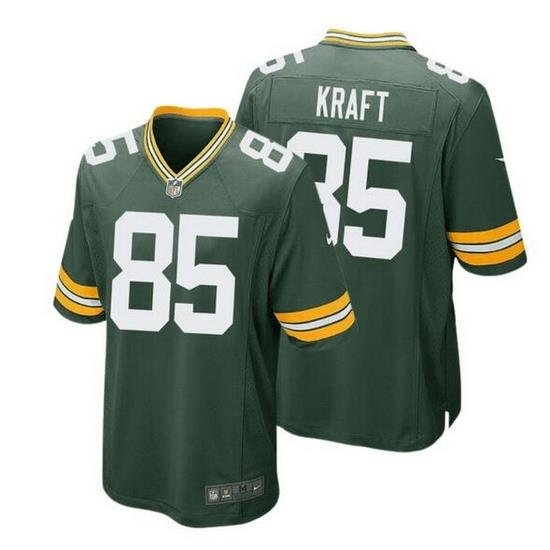 Men Green Bay Packers 85 Tucker Kraft Green Stitched Game Jersey