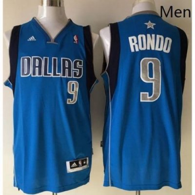 Revolution 30 Mavericks 9 Rajon Rondo Sky Blue Stitched NBA Jersey