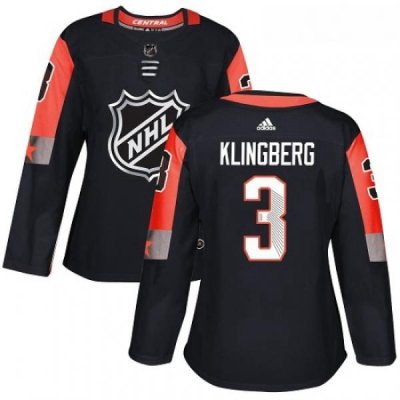 Womens Adidas Dallas Stars 3 John Klingberg Authentic Black 2018 All Star Central Division NHL Jersey