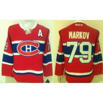 Canadiens  #79 Andrei Markov Red New CH Stitched NHL Jersey