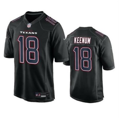 Men Houston Texans 18 Case Keenum Black Fashion Vapor Untouchable Limited Stitched Football Jersey