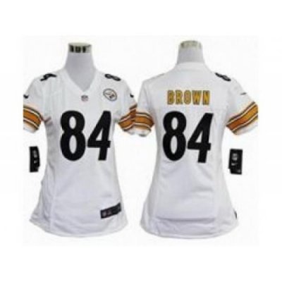 Nike Women NFL Pittsburgh Steelers #84 Brown white Jerseys