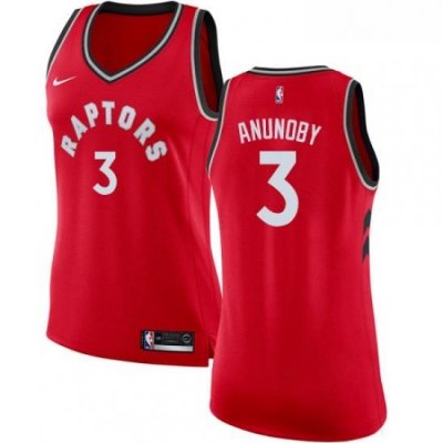 Womens Nike Toronto Raptors 3 OG Anunoby Authentic Red Road NBA Jersey Icon Edition