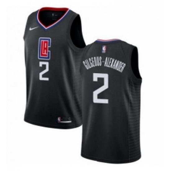 Youth Nike Los Angeles Clippers 2 Shai Gilgeous Alexander Swingman Black NBA Jersey Statement Edition