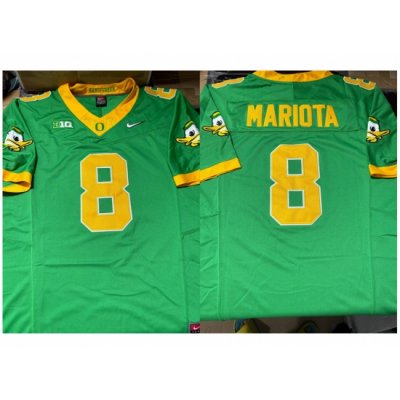 Men Oregon Ducks Marcus Mariota #8 2024 Green Game Jersey