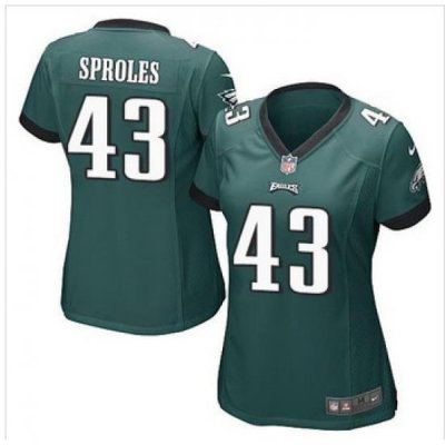 Women NEW Eagles #43 Darren Sproles Midnight Green Team Color Stitched NFL New Elite Jersey