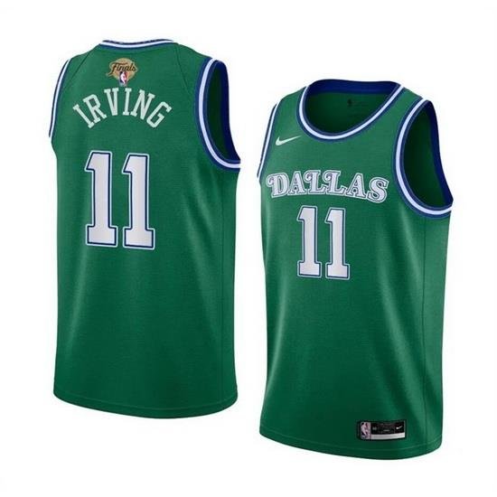 Men Dallas Mavericks 11 Kyrie Irving Green 2024 Finals Classic Edition Stitched Basketball Jersey