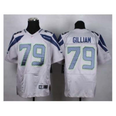 Nike Seattle Seahawks 79 Garry Gilliam grey Elite NFL Jersey