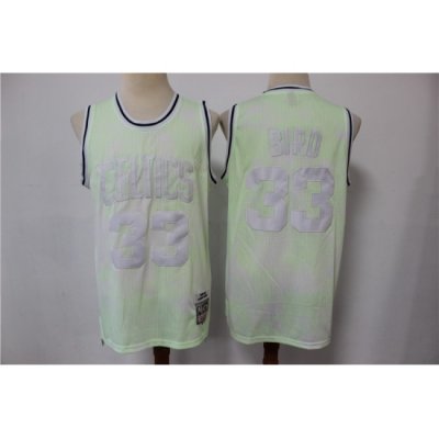 Celtics 33 Larry Bird Light Green Hardwood Classics Jersey