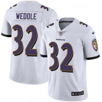 Youth Nike Baltimore Ravens 32 Eric Weddle Elite White NFL Jersey