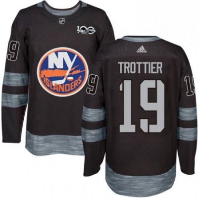 Mens Adidas New York Islanders 19 Bryan Trottier Premier Black 1917 2017 100th Anniversary NHL Jersey