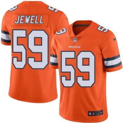 Nike Broncos #59 Josey Jewell Orange Mens Stitched NFL Limited Rush Jersey