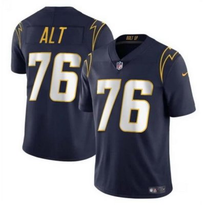 Men Los Angeles Chargers 76 Joe Alt Navy 2024 Draft Vapor Limited Stitched Football Jersey