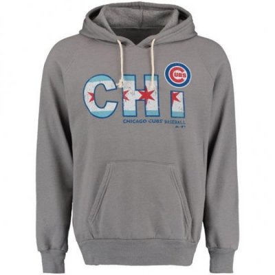 Men Chicago Cubs Gray Men Pullover Hoodie