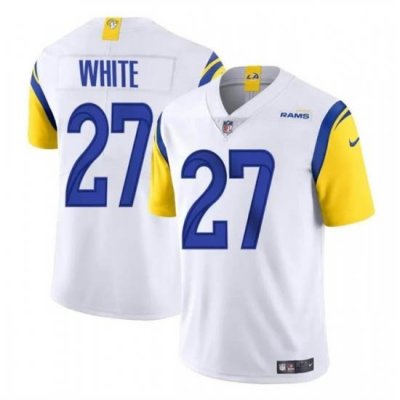 Youth Los Angeles Rams 27 Tre'Davious White White Vapor Untouchable Stitched Football Jersey