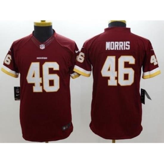 Youth Nike Washington Redskins #46 Alfred Morris Burgundy Red Team Color Stitched NFL Limited Jersey