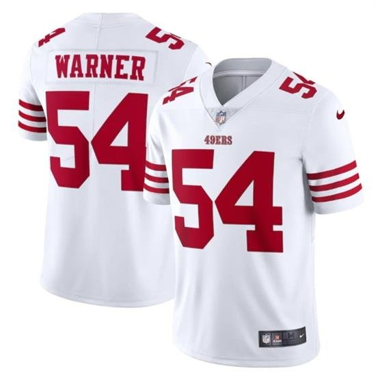 Men San Francisco 49ers 54 Fred Warner 2022 New White Vapor Untouchable Stitched Jersey