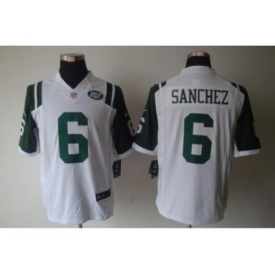 Nike New York Jets 6 Mark Sanchez White Limited NFL Jersey